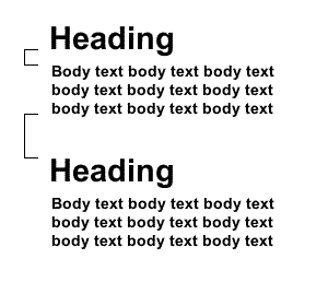 Example of Proper Heading and Paragraph Spacing