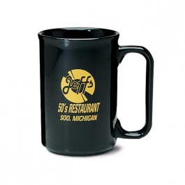 Black 11 oz Covington Ceramic Coffee Mug