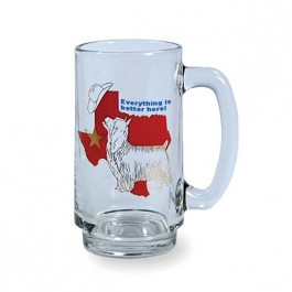 Clear 12 1/2 oz Glass Beer Stein
