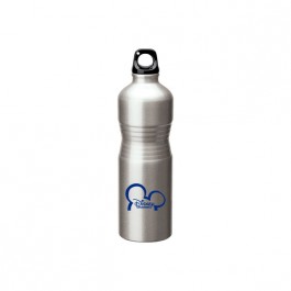 Silver / Black 23 oz. Indent Grip Aluminum Water Bottle