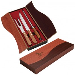 Walnut Ying Yang Box Carving Knife Set
