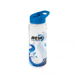 White / Blue 25 oz. Clear Wave Water Bottle
