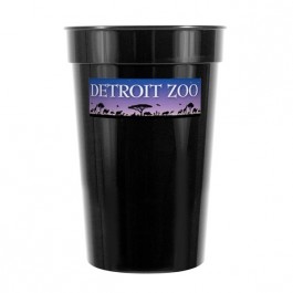 Black 17 oz Smooth Stadium Cup (Full Color)