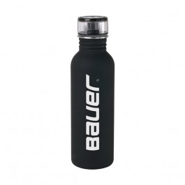 Black 25 oz Rubberized Stainless Steel Water Bottle