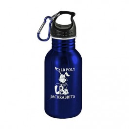 Blue / Black 17 oz Wide-Mouth Stainless Steel Sports Bottle