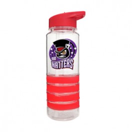 Clear / Red 25oz Tritan Rubber Grip Water Bottle  - FCP