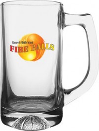 Clear 13 oz Basketball Glass Sport Mug - Full Color