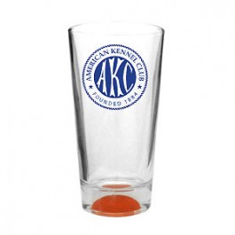 Clear 16oz Colored Basketball Sport Pint Glass
