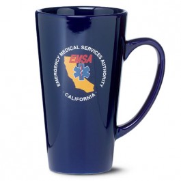 Cobalt Blue 16 oz Firehouse Glossy Ceramic Coffee Mug