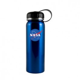 Electric Teal Blue / Black 26 oz Quest Stainless Steel Water Bottle - FCP