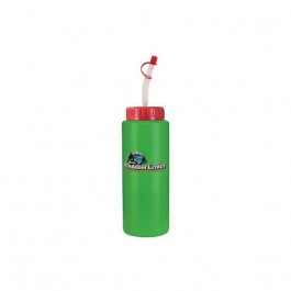 Neon Green / Red 32 oz Water Bottle (Full Color)
