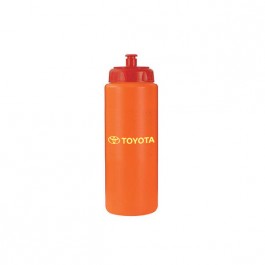 Neon Orange / Red 32 oz Sports Water Bottle