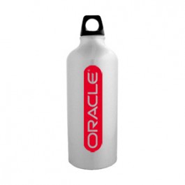 Silver / Black 20 oz Sport Flask Aluminum Water Bottle