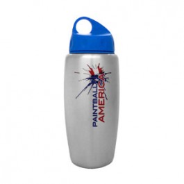 Stainless / Blue 28oz Brushed Stainless Steel Wide Mouth Water Bottle - FCP