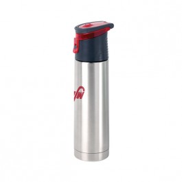 Stainless / Red 18 oz Wedge Vacuum Water Bottle