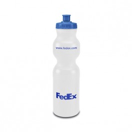 White / Blue 28 oz.  Value Water Bottle