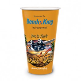 White 32 oz Cold Beverage Paper Cup - Full Color 