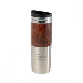 Wood / Silver 13 oz Engraved Contrast Wood Tumbler