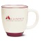 Almond / Maroon 14 oz Heartland Almond Coffee Ceramic Mug