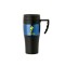 Black / Blue 14 oz. Steel & PP Comfort Handle Mug