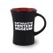 Black / Red 10 oz Hilo Two Tone Ceramic Coffee Mug