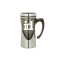Black / Silver 14 oz. Curved Handle Mug