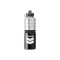 Black / Silver 25 oz. Ribbed Aluminum Water Bottle