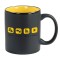 Black / Yellow 11 oz Hilo Hartford Two Tone Ceramic Coffee Mug