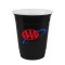 Black 12 oz Soft Plastic Cup