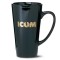 Black 16 oz Firehouse Glossy Ceramic Coffee Mug