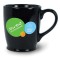 Black 17 oz Cup O'Cheer Ceramic Coffee Mug