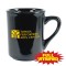 Black 8 1/2 oz Vitrified Diner Ceramic Coffee Mug