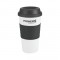 Black 19 oz. Color Banded Classic Travel Coffee Cup