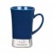 Blue 12 oz. Laser Etched Ceramic & Stainless Steel Mug