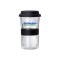 Clear / Black 12 oz. Double Wall Glass Comfort Sleeve Tumbler
