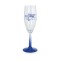 Clear / Blue 5 3/4 oz Neonware Glass Champagne Flute
