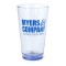 Clear / Blue 16 oz Neonware Spray Pint Beer Glass