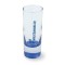 Clear / Blue 2 1/2 oz Neonware Glass Shooter