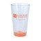 Clear / Orange 16 oz Neonware Spray Pint Beer Glass