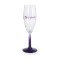 Clear / Purple 5 3/4 oz Neonware Glass Champagne Flute