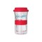 Clear / Red 12 oz. Double Wall Glass Comfort Sleeve Tumbler