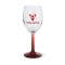 Clear / Red 7 3/4 oz Neonware White Wine Glass