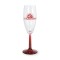 Clear / Red 5 3/4 oz Neonware Glass Champagne Flute
