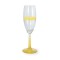 Clear / Yellow 5 3/4 oz Neonware Glass Champagne Flute