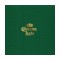 Green Foil Stamped Linun Luncheon Napkin