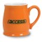 Orange / White 16 oz Seattle Ceramic Coffee Mug