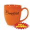 Orange 14 1/2 oz Orange or Red Vitrified Restaurant Ceramic Coffee Mug