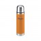 Orange 16 oz Leatherette Vacuum Bottle