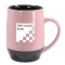 Pink / Black 17 oz Washington Ceramic Coffee Mug