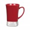 Red 12 oz. Laser Etched Ceramic & Stainless Steel Mug